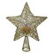 Northlight 13" Lighted Gold Star with Rotating Projector Christmas Tree Topper - Multicolor LED lights